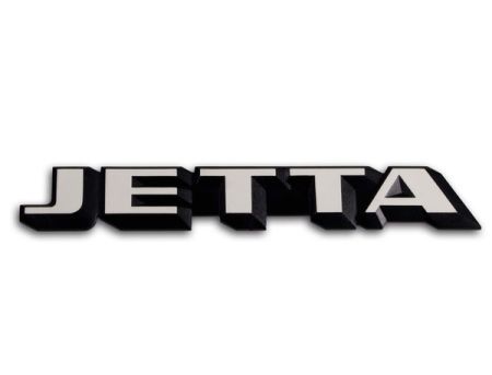 Schriftzug JETTA Jetta 2 Farbe: satinschwarz/weiss