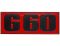 "G60"-Emblem für Kühlergrill, Farbe: satinschwarz/tornadorot. Achtung: Nur Kühlergrill 191853651E GRU (siehe auch Bild Nr. 2)!  Rallye Golf G60