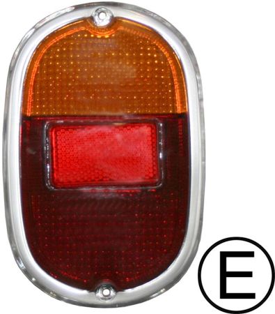 Rückleuchtenglas links/rechts gelb/rot E-Marke