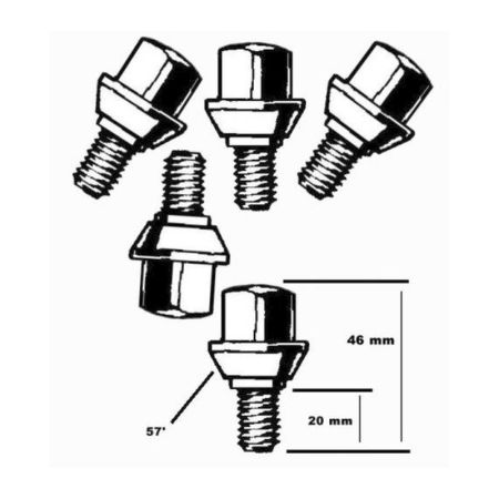 Radschrauben chrom 5 Stück