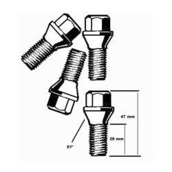 Radschrauben chrom 4 Stück