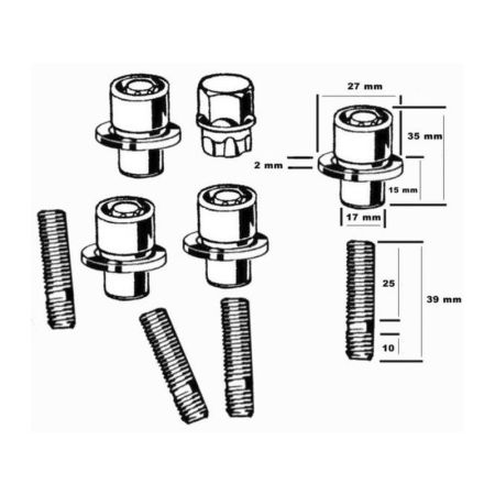 Felgenschlösser für M12 x 1,5 4 Stück