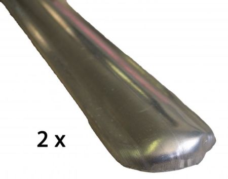 Zierleisten für Trittbrett Aluminium mit Profil (Satz 2 Stück)