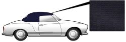 Verdeck für Cabrio blau mit Kunststoff-Fenster