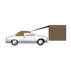 Verdeck für Cabrio beige mit Kunststoff-Fenster