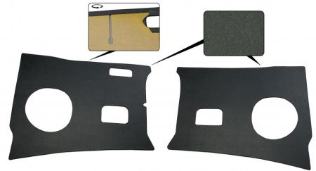 Fußraumverkleidung Kick-Panels schwarz vinylüberzogen (Satz 2 Stück)