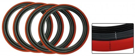 Red Line Bandringe Reifeneinsatz (2,5 cm schwarz, 2,5 cm rot) 4 Stück
