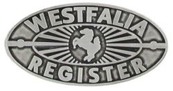 Schild Westfalia Register (78 x 41 mm)