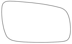Aussenspiegelglas beheizt konvex rechts