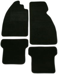 Fussmattensatz 4-teilig schwarz Velour A-Qualität