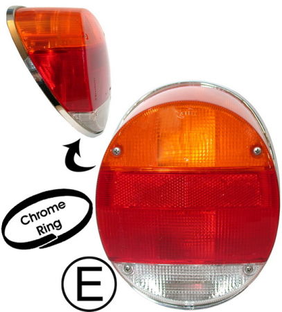Rückleuchte Chrome orange rot,klar links/rechts mit E-Marke  Ultima Edition