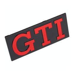 Emblem "GTI", vorne, roter Text, schwarzer...