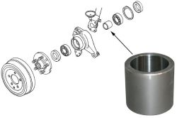 Distanzhülse für Radlager hinten